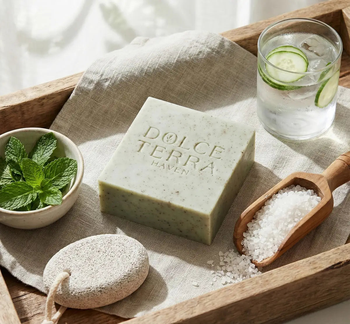 Peppermint & Walnut Exfoliating Bar Soap - 10oz