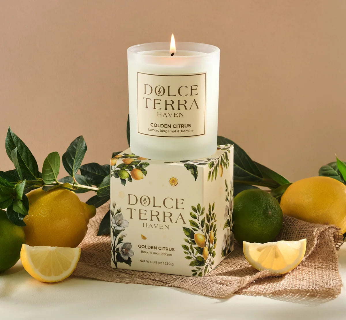 Golden Citrus Poured Candle - 8.8oz