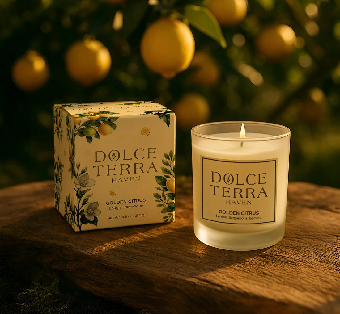 Golden Citrus Poured Candle - 8.8oz