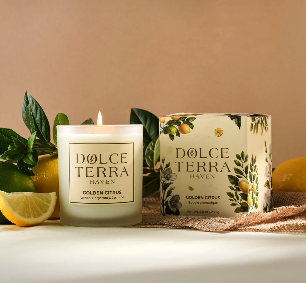 Golden Citrus Poured Candle - 8.8oz