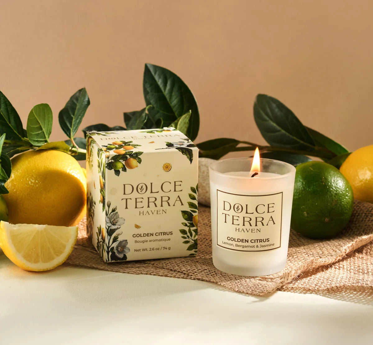 Golden Citrus Poured Candle - Travel Size