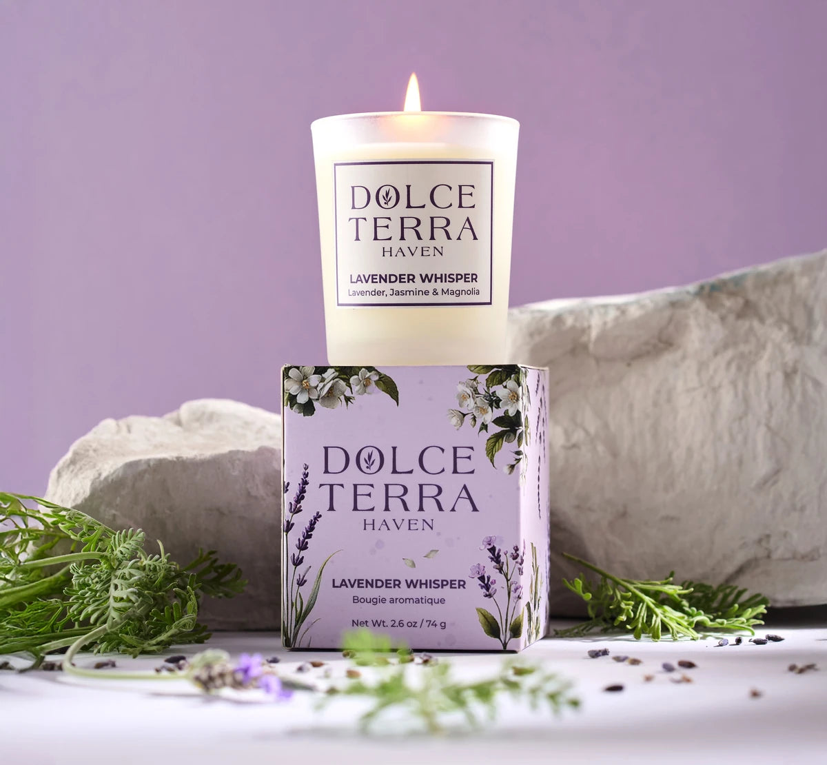 Lavender Whisper Poured Candle - Travel Size