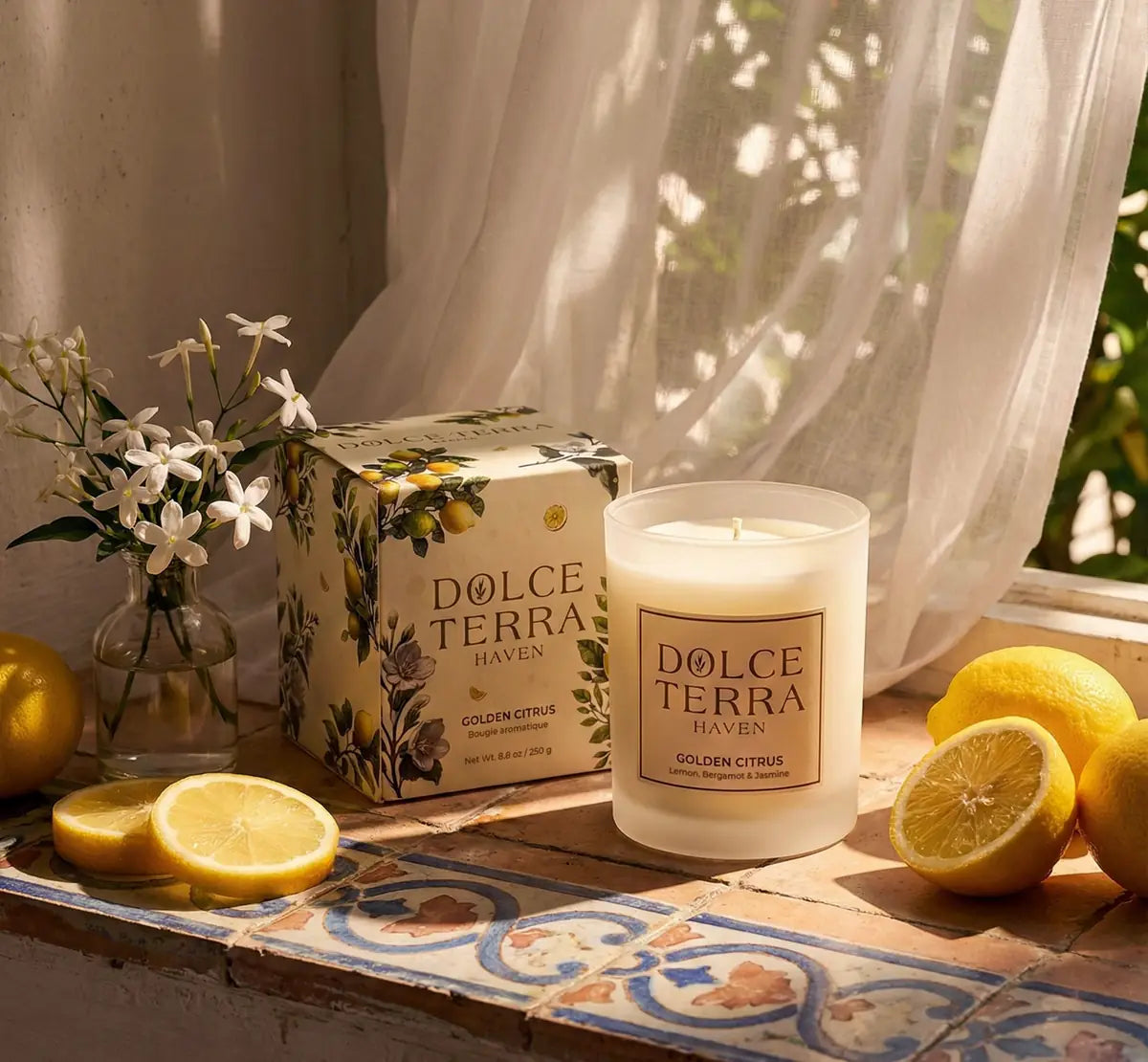 Golden Citrus Poured Candle - 8.8oz