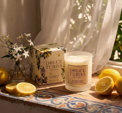 Golden Citrus Poured Candle - 8.8oz