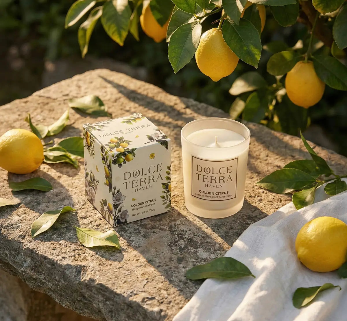 Golden Citrus Poured Candle - Travel Size