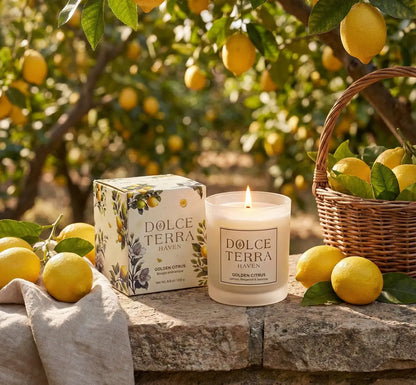 Golden Citrus Poured Candle - 8.8oz