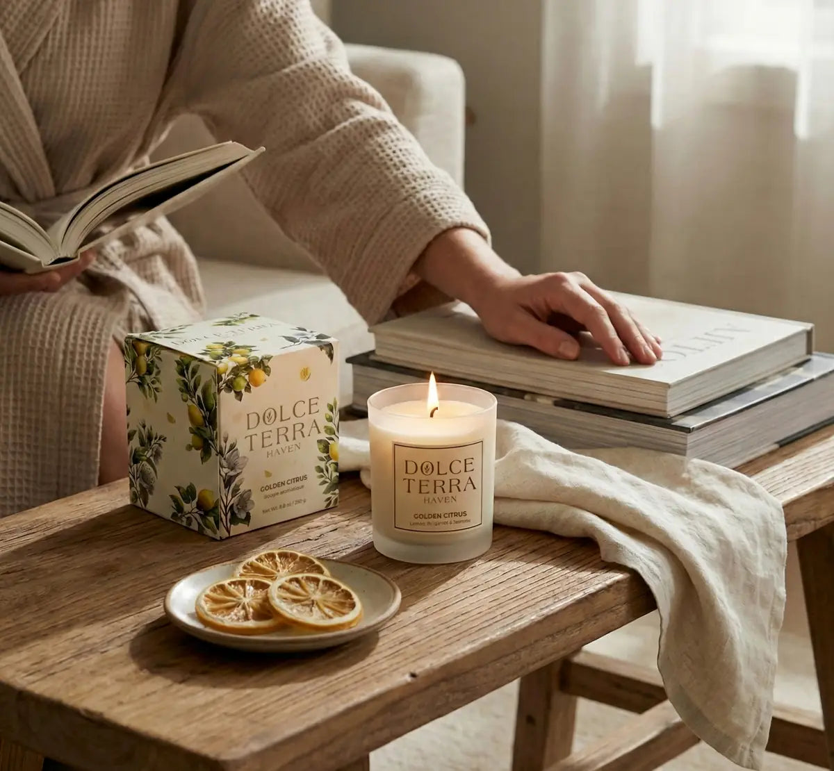 Golden Citrus Poured Candle - 8.8oz