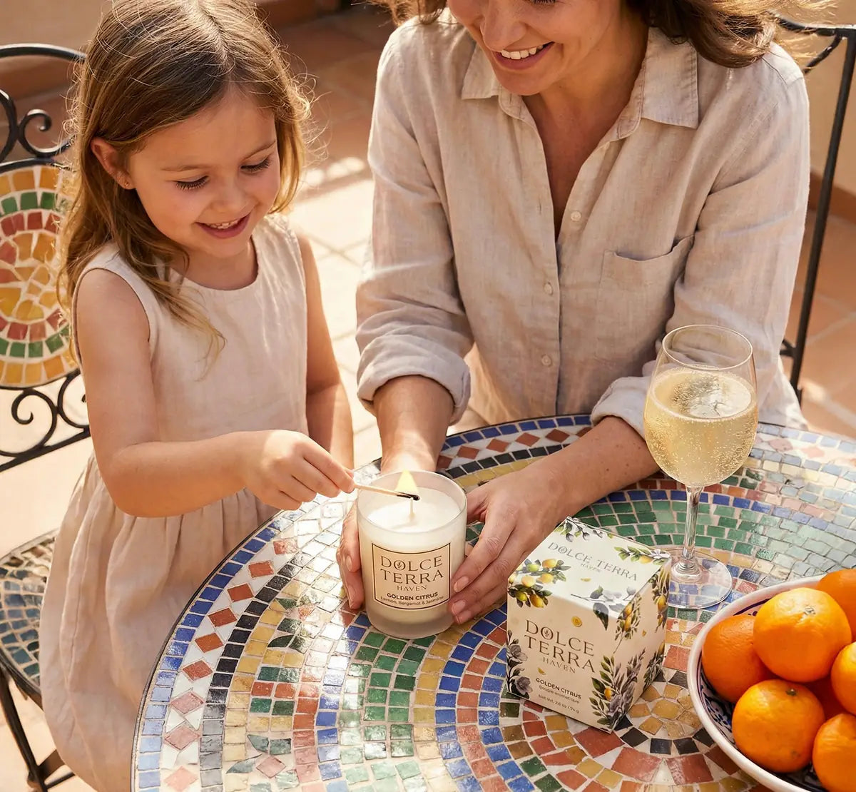 Golden Citrus Poured Candle - Travel Size