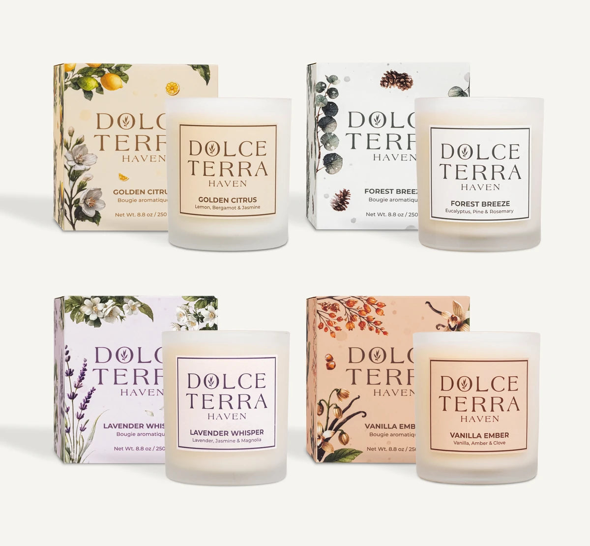 A Symphony of Scents - 4 Big Luxury Candles (8.8oz/each)