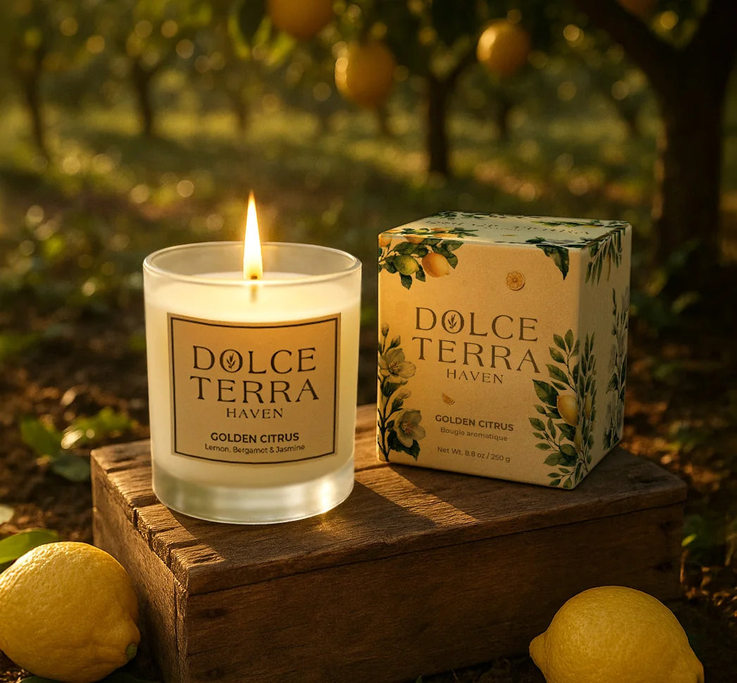 Golden Citrus Poured Candle - 8.8oz