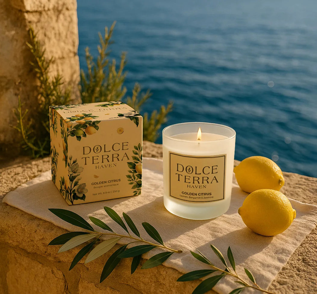 Golden Citrus Poured Candle - 8.8oz
