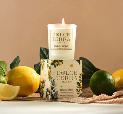 Golden Citrus Poured Candle - Travel Size
