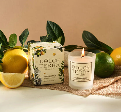 Golden Citrus Poured Candle - Travel Size