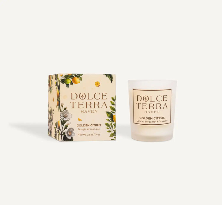 Golden Citrus Poured Candle - Travel Size