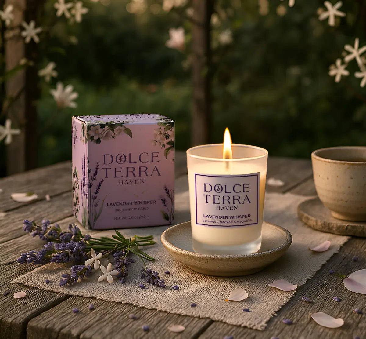 Lavender Whisper Poured Candle - Travel Size