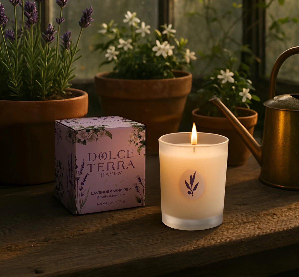 Lavender Whisper Poured Candle - Travel Size