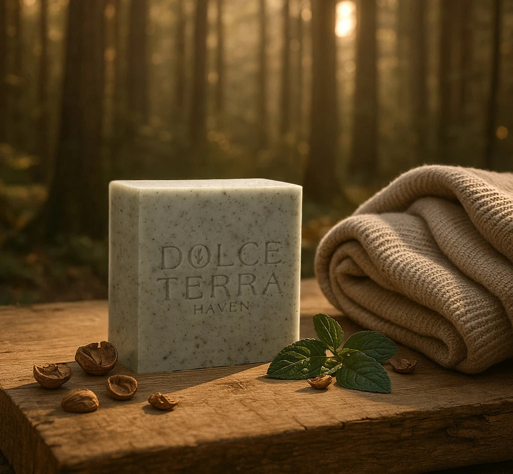 Peppermint & Walnut Exfoliating Bar Soap - 10oz